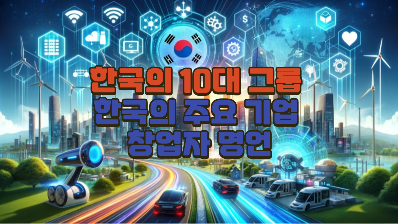 한국의 10대 그룹 I 한국의 주요 기업 창업자 명언